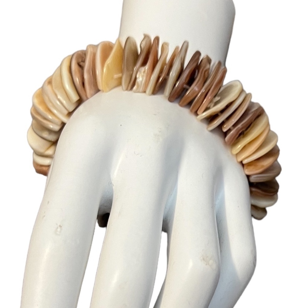 Elasticized Shell Bracelet Women's Elastic Stretc… - image 4